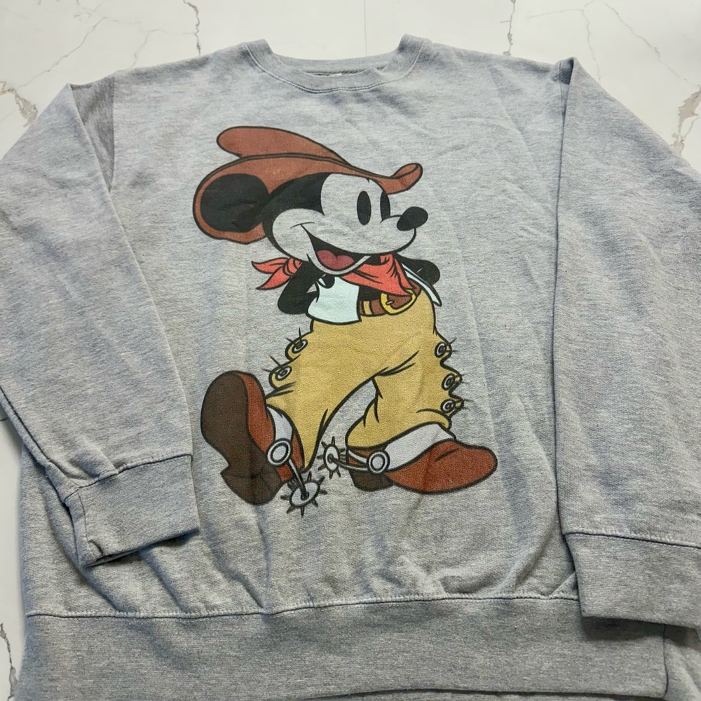 Disney Gray Mickey Mouse Sweater